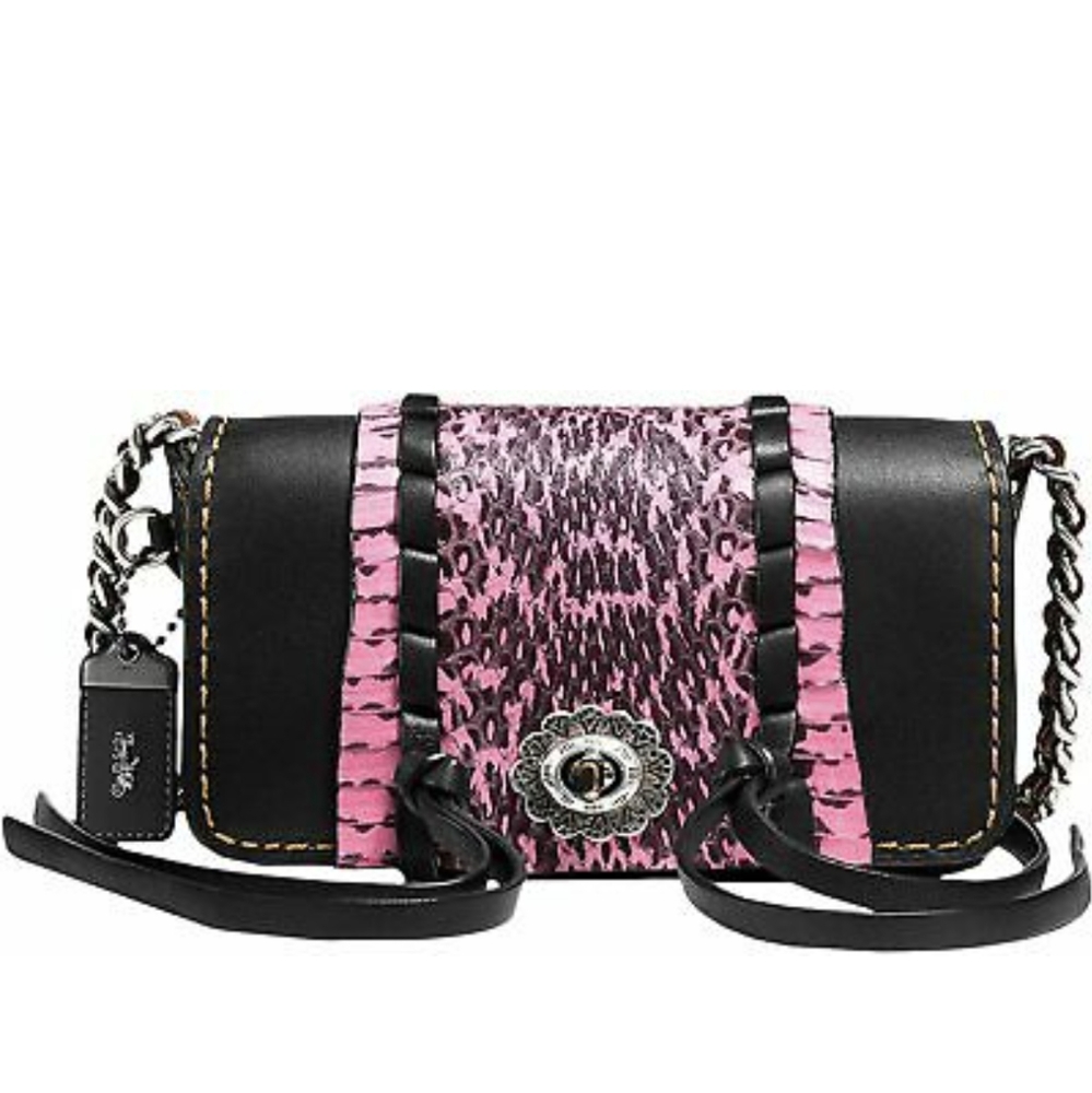 Coach Dinkier Whipstitch Snakeskin